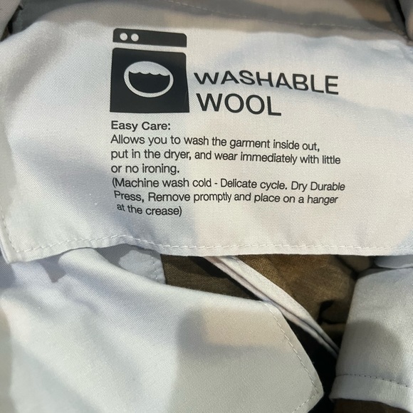 Louis Raphael ROSSO 34 x 30 Men's Flat Front Wool Blend Dress Pant w/ Comfort - Picture 4 of 9